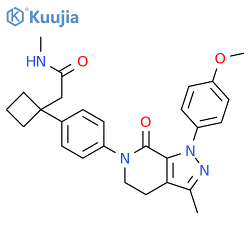 Cyclobutaneacetamide,N-methyl-1-[4-[1,4,5,7-tetrahydro-1-(4-methoxyphenyl)-3-methyl-7-oxo-6H-pyrazolo[3,4-c]pyridin-6-yl]phenyl]- structure
