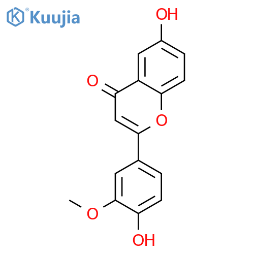 6-hydroxy-2-(4-hydroxy-3-methoxyphenyl)chromen-4-one structure