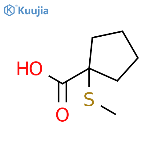 cyclopentanecarboxylic acid, 1-(methylthio)- (9ci) structure