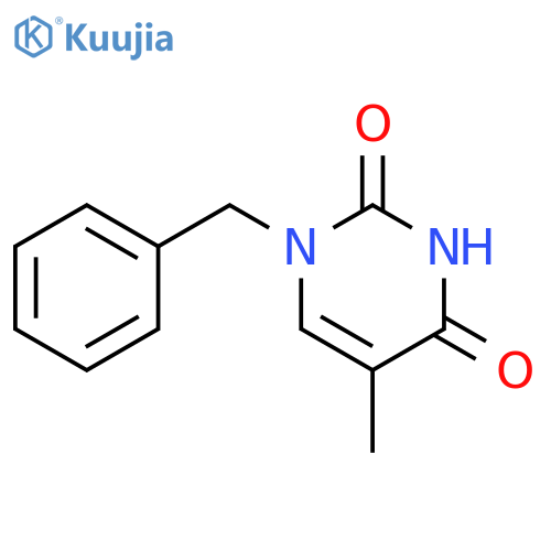 2,4(1H,3H)-Pyrimidinedione,5-methyl-1-(phenylmethyl)- structure