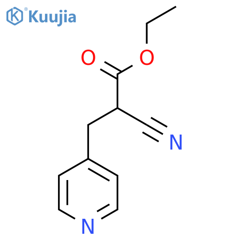 Ethyl 2-cyano-3-(pyridin-4-yl)propanoate structure