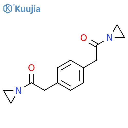 1-(aziridin-1-yl)-2-[4-[2-(aziridin-1-yl)-2-oxoethyl]phenyl]ethanone structure