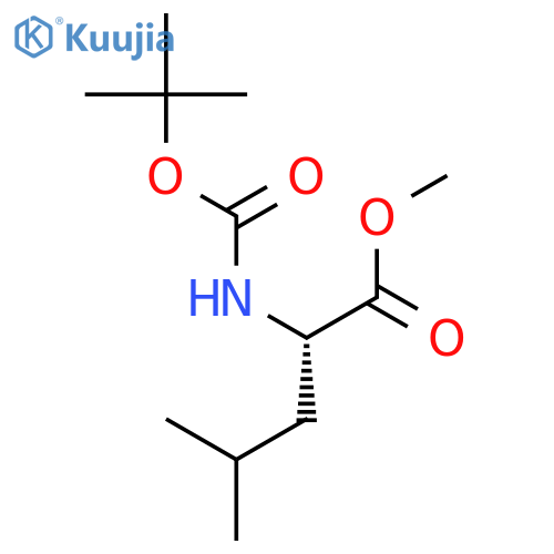 Methyl (tert-butoxycarbonyl)-L-leucinate structure