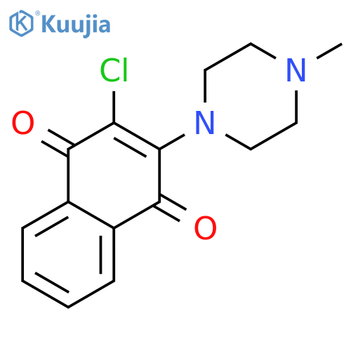 2-Chloro-3-(4-methylpiperazino)naphthoquinone structure