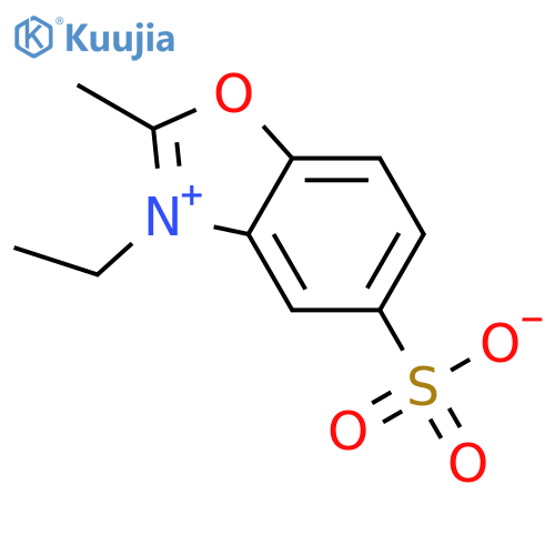 3-ethyl-2-methyl-5-sulphonatobenzoxazolium structure