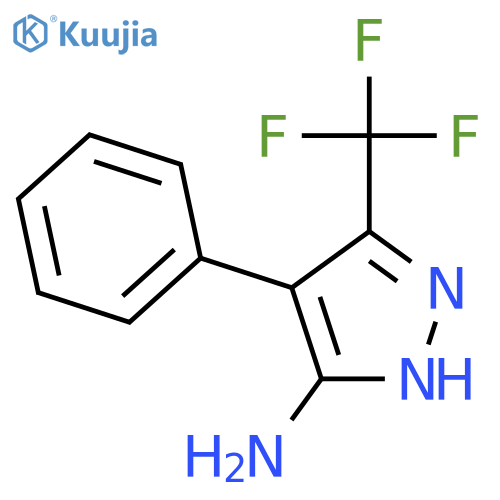 4-phenyl-5-(trifluoromethyl)-1H-pyrazol-3-amine structure