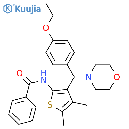 N-{3-[(4-ethoxyphenyl)(morpholin-4-yl)methyl]-4,5-dimethylthiophen-2-yl}benzamide structure