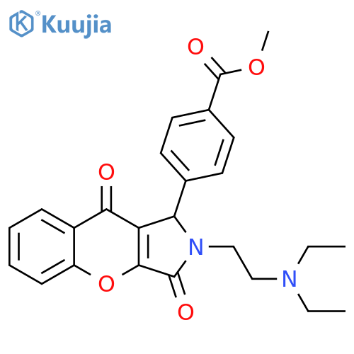 methyl 4-{2-2-(diethylamino)ethyl-3,9-dioxo-1H,2H,3H,9H-chromeno2,3-cpyrrol-1-yl}benzoate structure