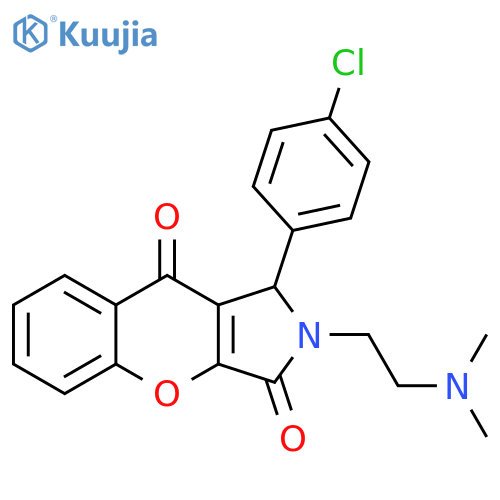 1-(4-chlorophenyl)-2-2-(dimethylamino)ethyl-1H,2H,3H,9H-chromeno2,3-cpyrrole-3,9-dione structure