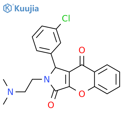 1-(3-chlorophenyl)-2-2-(dimethylamino)ethyl-1H,2H,3H,9H-chromeno2,3-cpyrrole-3,9-dione structure