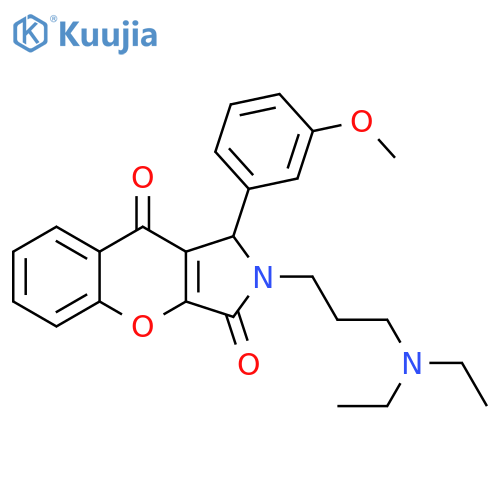 2-3-(diethylamino)propyl-1-(3-methoxyphenyl)-1H,2H,3H,9H-chromeno2,3-cpyrrole-3,9-dione structure