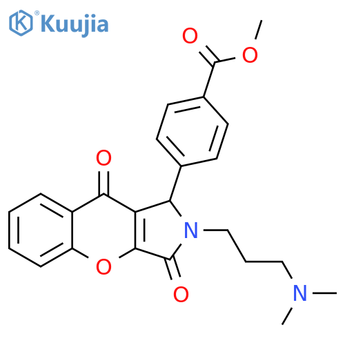 methyl 4-{2-3-(dimethylamino)propyl-3,9-dioxo-1H,2H,3H,9H-chromeno2,3-cpyrrol-1-yl}benzoate structure