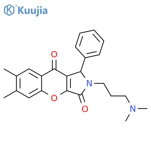 2-3-(dimethylamino)propyl-6,7-dimethyl-1-phenyl-1H,2H,3H,9H-chromeno2,3-cpyrrole-3,9-dione structure