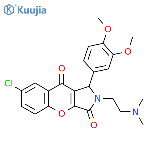 7-chloro-1-(3,4-dimethoxyphenyl)-2-2-(dimethylamino)ethyl-1H,2H,3H,9H-chromeno2,3-cpyrrole-3,9-dione structure