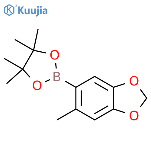 4,4,5,5-tetramethyl-2-(6-methyl-1,3-dioxaindan-5-yl)-1,3,2-dioxaborolane structure