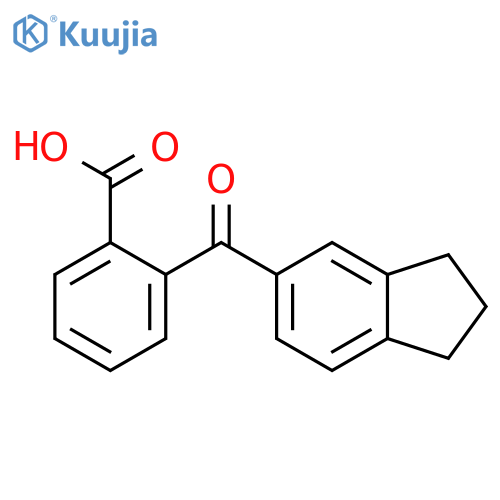 2-(2,3-dihydro-1H-inden-5-ylcarbonyl)benzoic acid structure