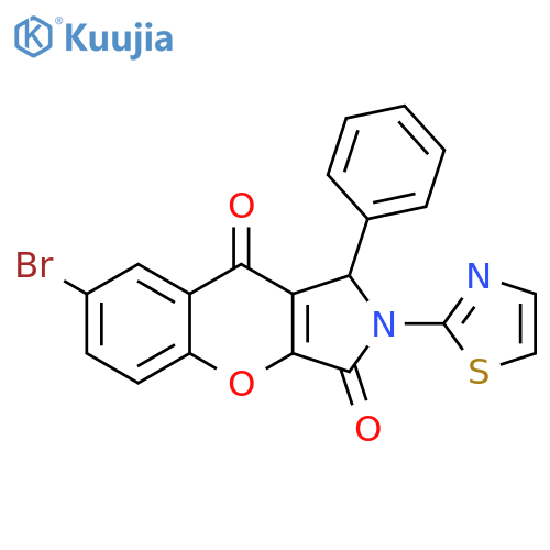 7-bromo-1-phenyl-2-(1,3-thiazol-2-yl)-1H,2H,3H,9H-chromeno2,3-cpyrrole-3,9-dione structure