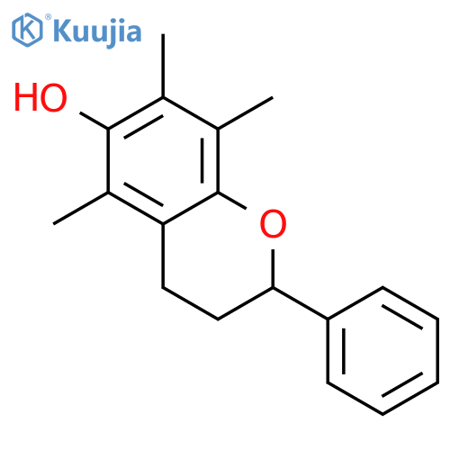 5,7,8-Trimethyl-2-phenyl-3,4-dihydro-2H-1-benzopyran-6-ol structure