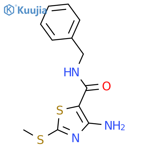 5-Thiazolecarboxamide, 4-amino-2-(methylthio)-N-(phenylmethyl)- structure