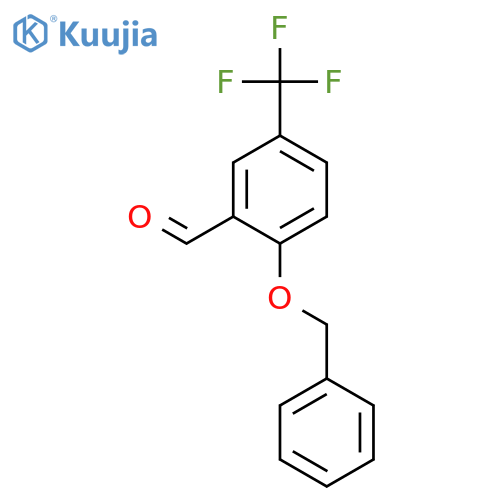 BENZALDEHYDE, 2-(PHENYLMETHOXY)-5-(TRIFLUOROMETHYL)- structure