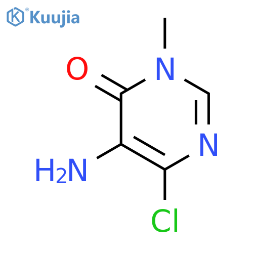 5-amino-6-chloro-3-methyl-3,4-dihydropyrimidin-4-one structure