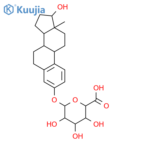 (8xi,9xi,14xi,17alpha)-17-hydroxyestra-1,3,5(10)-trien-3-yl beta-D-galactopyranosiduronic acid structure