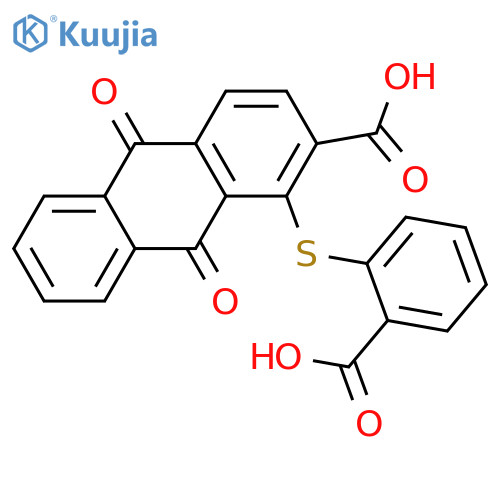 2-Anthracenecarboxylicacid, 1-[(2-carboxyphenyl)thio]-9,10-dihydro-9,10-dioxo- structure