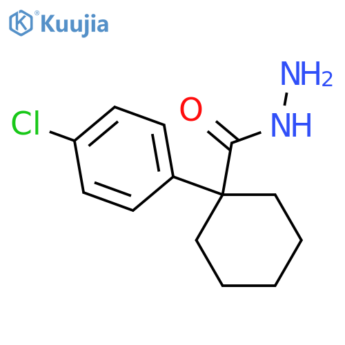 Cyclohexanecarboxylic acid, 1-(4-chlorophenyl)-, hydrazide structure