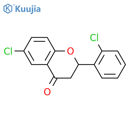 4H-1-Benzopyran-4-one,6-chloro-2-(2-chlorophenyl)-2,3-dihydro- structure