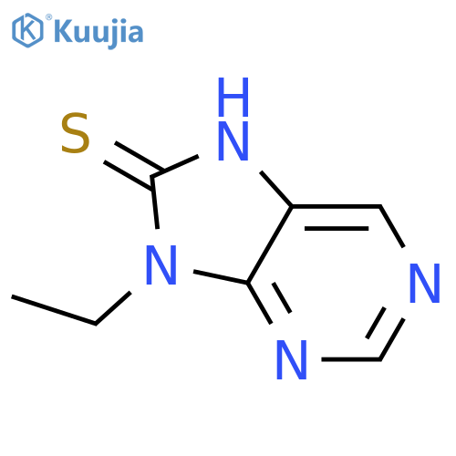 9-ethyl-7h-purine-8-thione structure