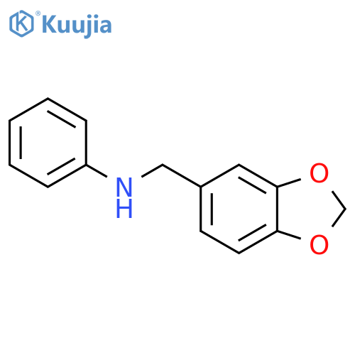 N-(1,3-benzodioxol-5-ylmethyl)aniline structure