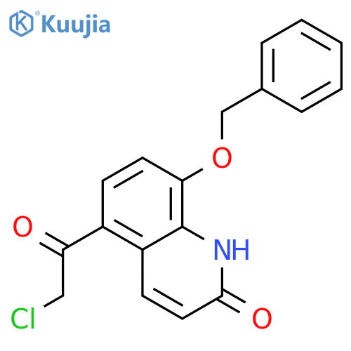 8-(Benzyloxy)-5-(2-chloroacetyl)quinolin-2(1H)-one structure