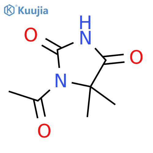 1-acetyl-5,5-dimethylimidazolidine-2,4-dione structure