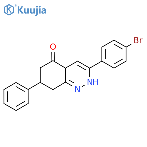 3-(4-Bromophenyl)-7-phenyl-2,6,7,8,4a-pentahydrocinnolin-5-one structure