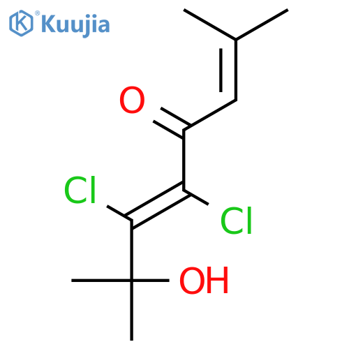 2,5-Octadien-4-one, 5,6-dichloro-7-hydroxy-2,7-dimethyl-, (E)- structure