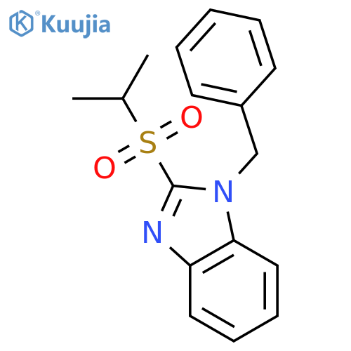 1-benzyl-2-(propane-2-sulfonyl)-1H-1,3-benzodiazole structure