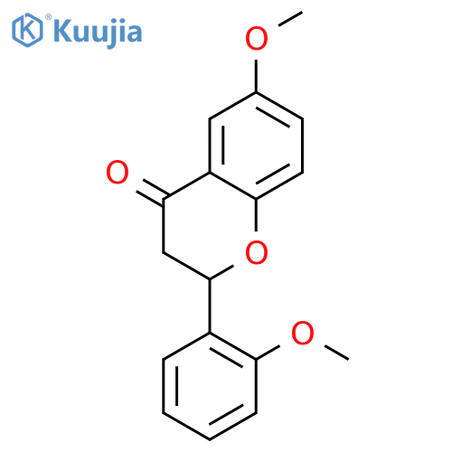 6-methoxy-2-(2-methoxyphenyl)-2,3-dihydrochromen-4-one structure
