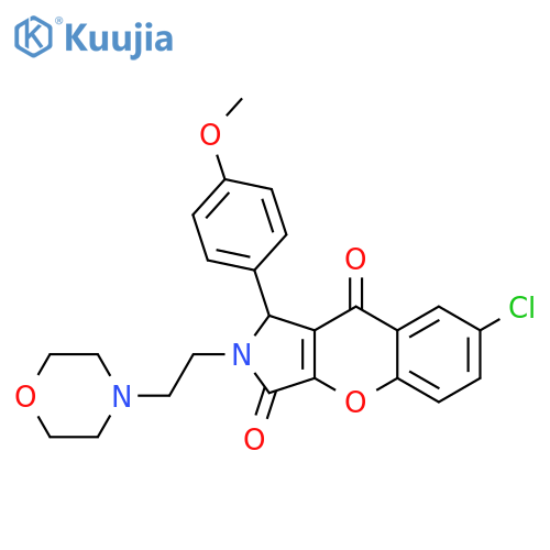 7-chloro-1-(4-methoxyphenyl)-2-2-(morpholin-4-yl)ethyl-1H,2H,3H,9H-chromeno2,3-cpyrrole-3,9-dione structure