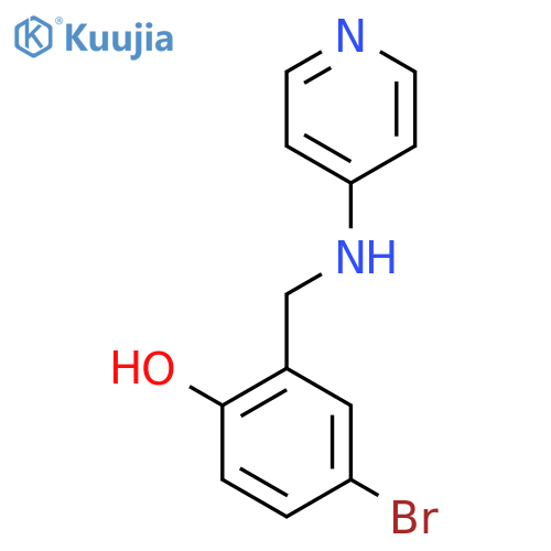 4-Bromo-2-(pyridin-4-ylaminomethyl)-phenol structure