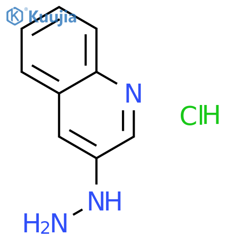 2-(quinolin-3-yl)hydrazine hydrochloride structure