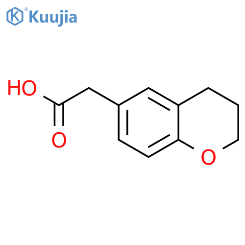 2-(3,4-dihydro-2H-1-benzopyran-6-yl)acetic acid structure