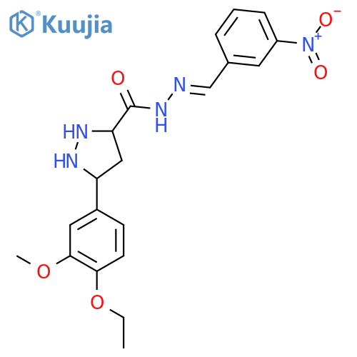 3-(4-ethoxy-3-methoxyphenyl)-N'-[(1E)-(3-nitrophenyl)methylidene]-1H-pyrazole-5-carbohydrazide structure