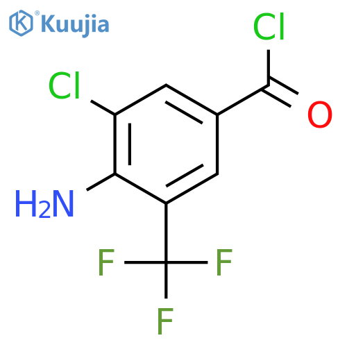 4-Amino-3-chloro-5-(trifluoromethyl)benzoyl chloride structure