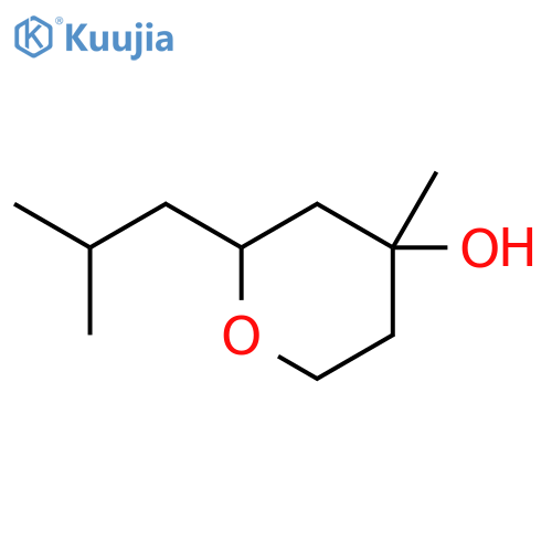 2H-Pyran-4-ol,tetrahydro-4-methyl-2-(2-methylpropyl)- structure