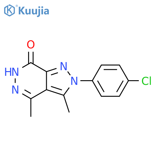 2-(4-chlorophenyl)-3,4-dimethyl-2H,6H,7H-pyrazolo3,4-dpyridazin-7-one structure