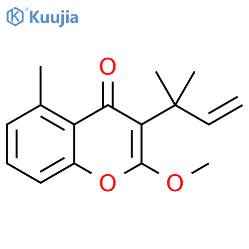 4H-1-Benzopyran-4-one,3-(1,1-dimethyl-2-propenyl)-2-methoxy-5-methyl- structure