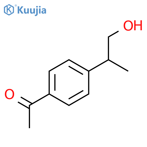 1-4-(1-hydroxypropan-2-yl)phenylethan-1-one structure