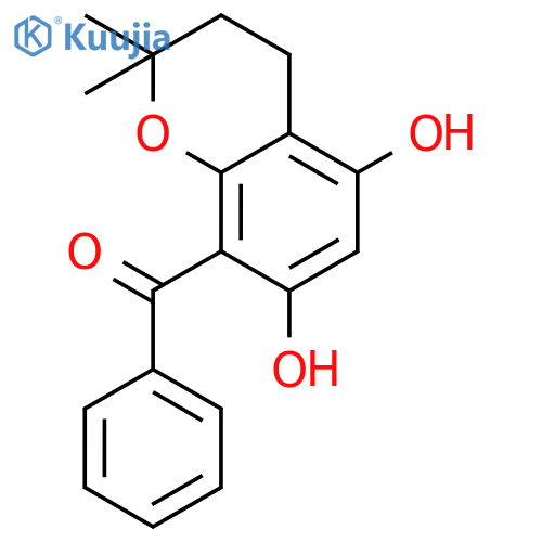 (5,7-Dihydroxy-2,2-dimethylchroman-8-yl)(phenyl)methanone structure