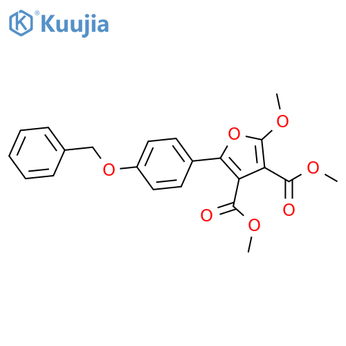 3,4-Furandicarboxylic acid, 2-methoxy-5-[4-(phenylmethoxy)phenyl]-,dimethyl ester structure