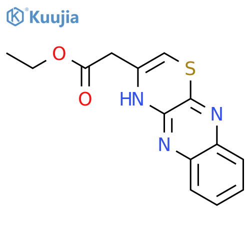 4H-1,4-Thiazino[2,3-b]quinoxaline-3-acetic acid, ethyl ester structure